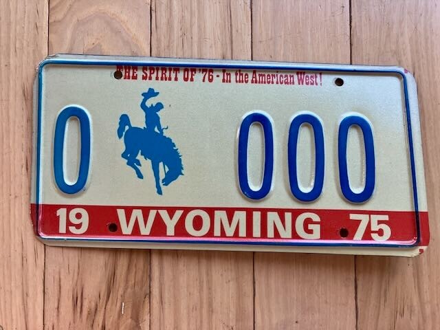 1975 Wyoming Sample License Plate