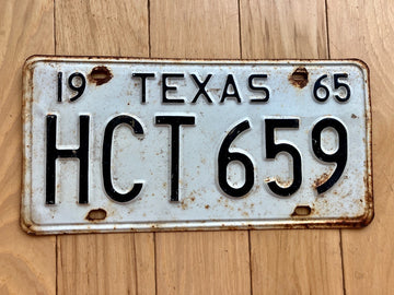 1965 Texas License Plate