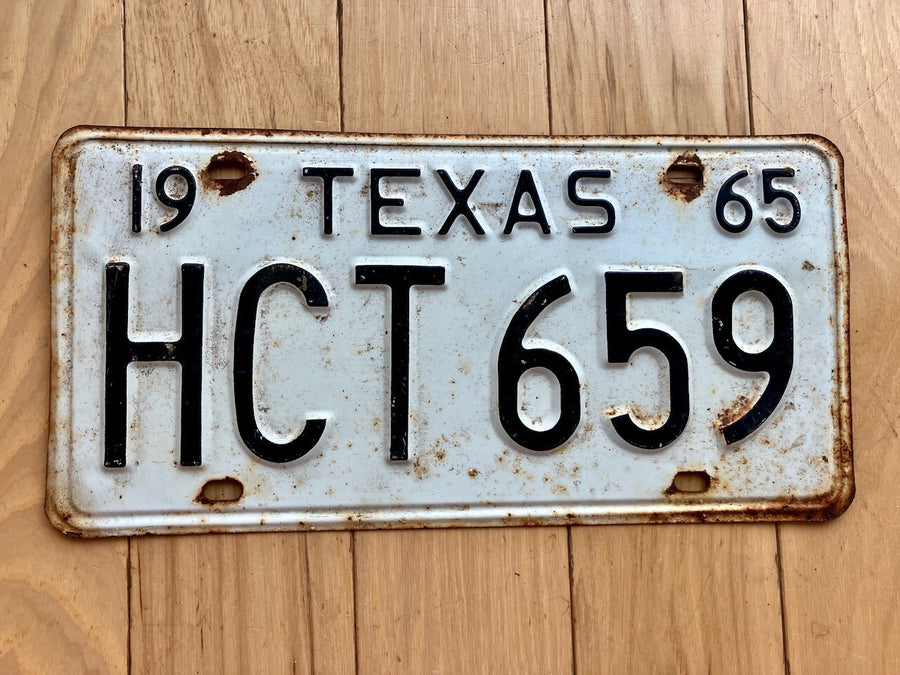 1965 Texas License Plate