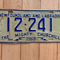 1969 Newfoundland License Plate - Gloss Finish (Clear Coat