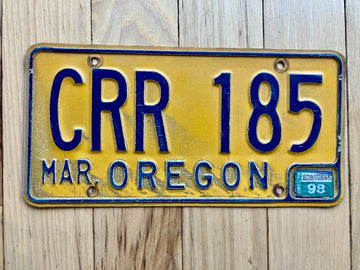 1998 Oregon License Plate