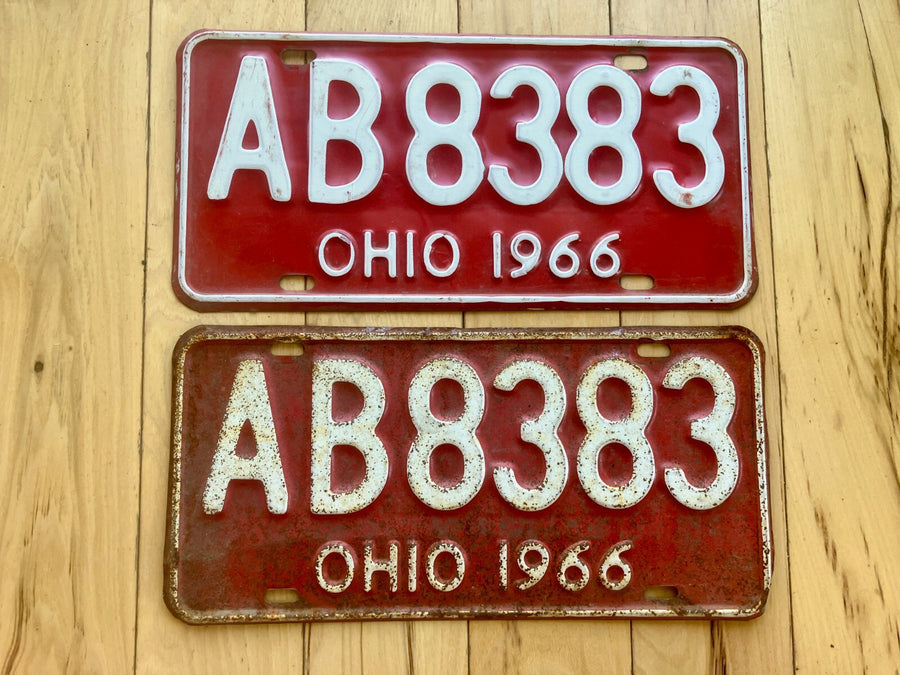 Pair of 1966 Ohio License Plates