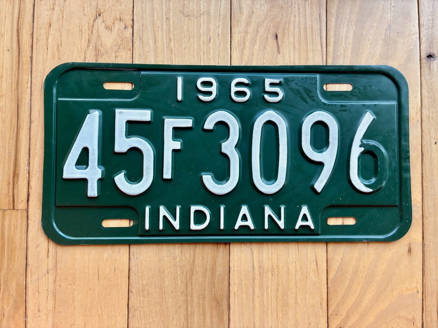 1965 Indiana License Plate