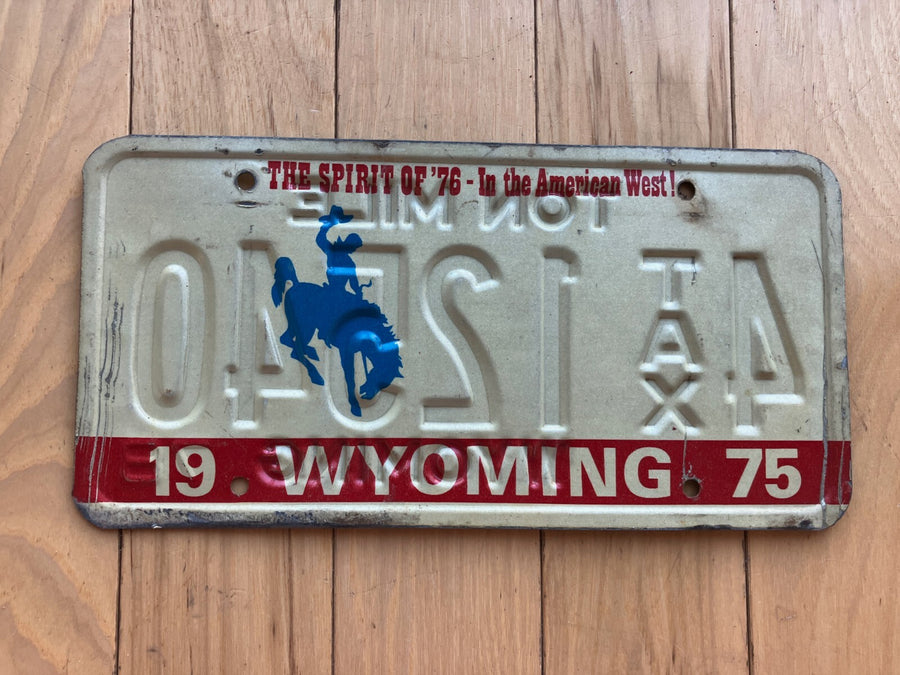 1975 Back/ 1978 Front - Wyoming Two Side Printed License Plate