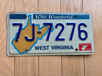 1978 West Virginia License Plate
