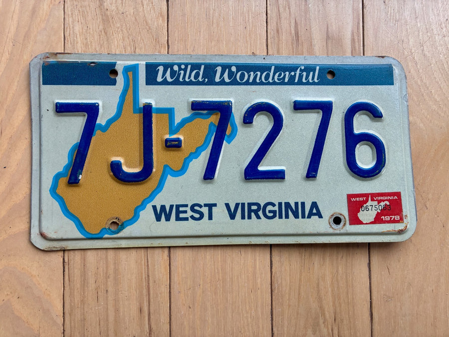 1978 West Virginia License Plate