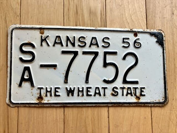 1956 Kansas License Plate