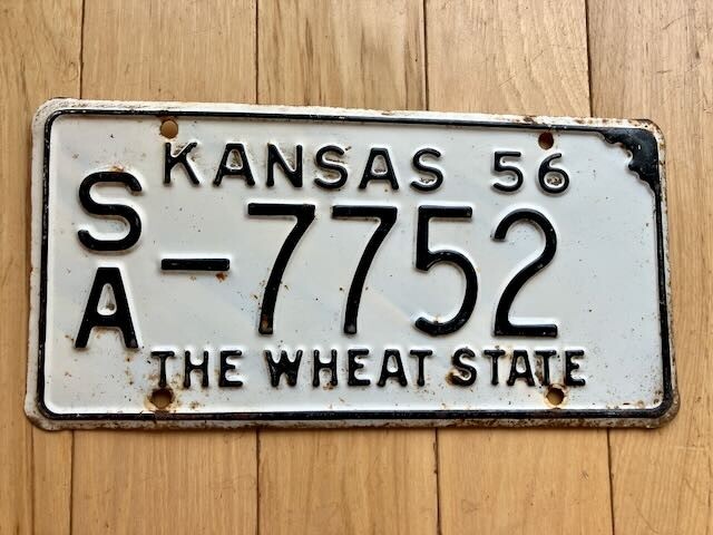 1956 Kansas License Plate