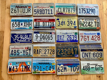 Wholesale Lot of 100 Craft Condition License Plates- 20 Versions/5 of Each