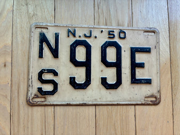 1950 New Jersey License Plate