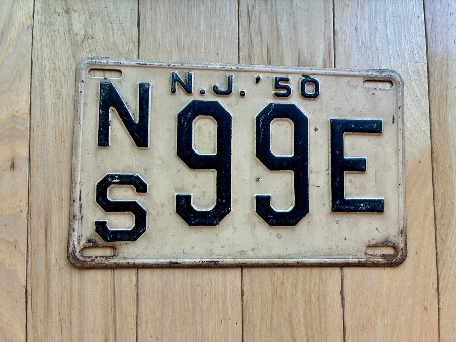 1950 New Jersey License Plate