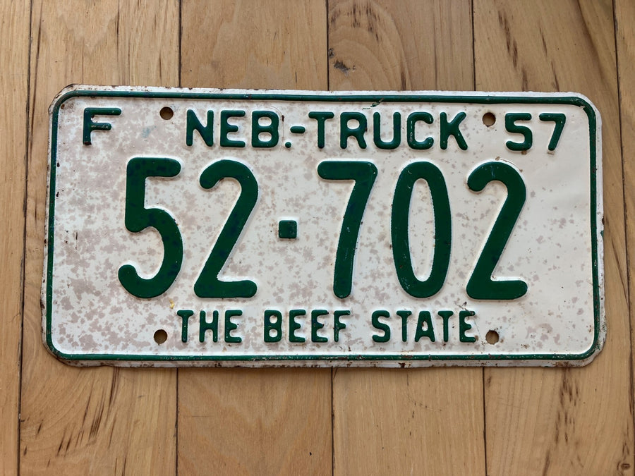1957 Nebraska Farm Truck License Plate