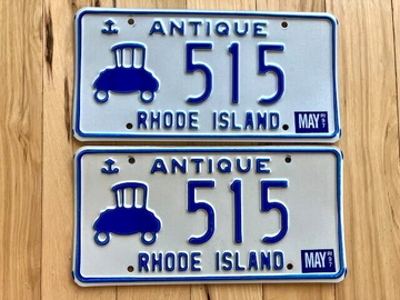 Pair of 1997 Rhode Island Antique License Plates