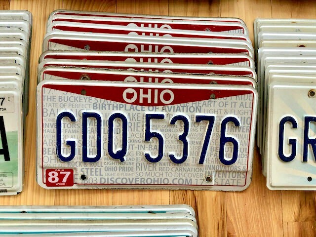 Bulk Lot of 100 License Plates- 10 of Each State in Craft Condition