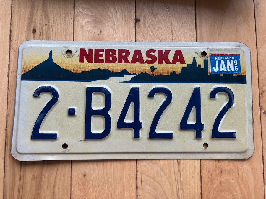 1996 Nebraska License Plate