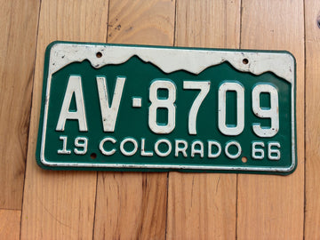 1966 Colorado License Plate