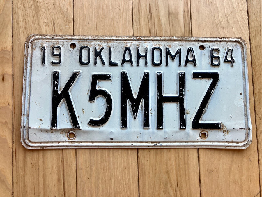 1964 Oklahoma Amateur Radio License Plate
