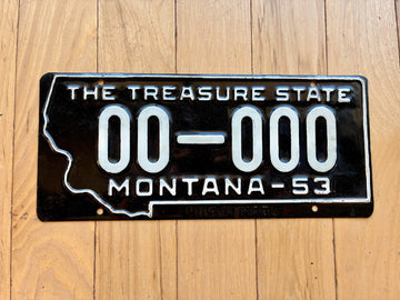 1953 Montana Sample License Plate