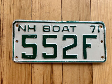 1971 New Hampshire Boat License Plate