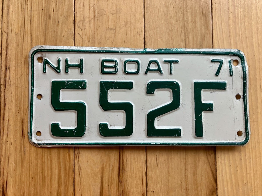 1971 New Hampshire Boat License Plate