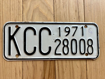 1971 Kansas Corporation Commission License Plate