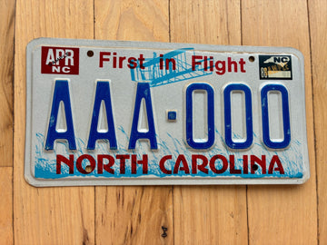 1986 North Carolina Sample License Plate