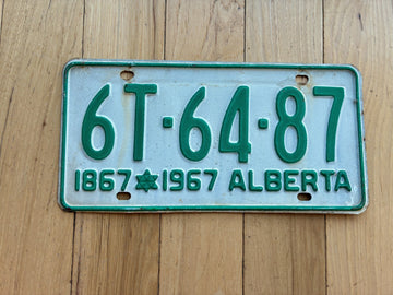 1967 Alberta License Plate