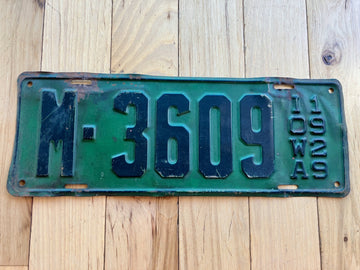 1929 Iowa License Plate