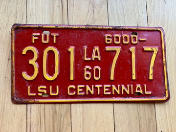 1960 Louisiana FUT License Plate