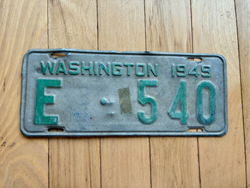 1949 Washington State License Plate