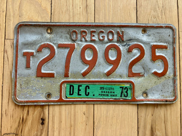 1973 Oregon Truck License Plate