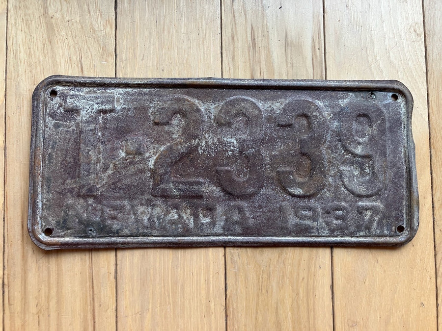 1937 Nevada License Plate