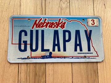 2010 Nebraska Vanity License Plate - GULAPAY