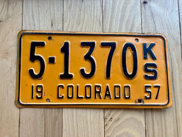 1957 Colorado Truck License Plate