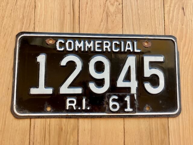 1961 Rhode Island Commercial License Plate