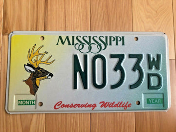 Mississippi Conserving Wildlife Whitetail Buck License Plate
