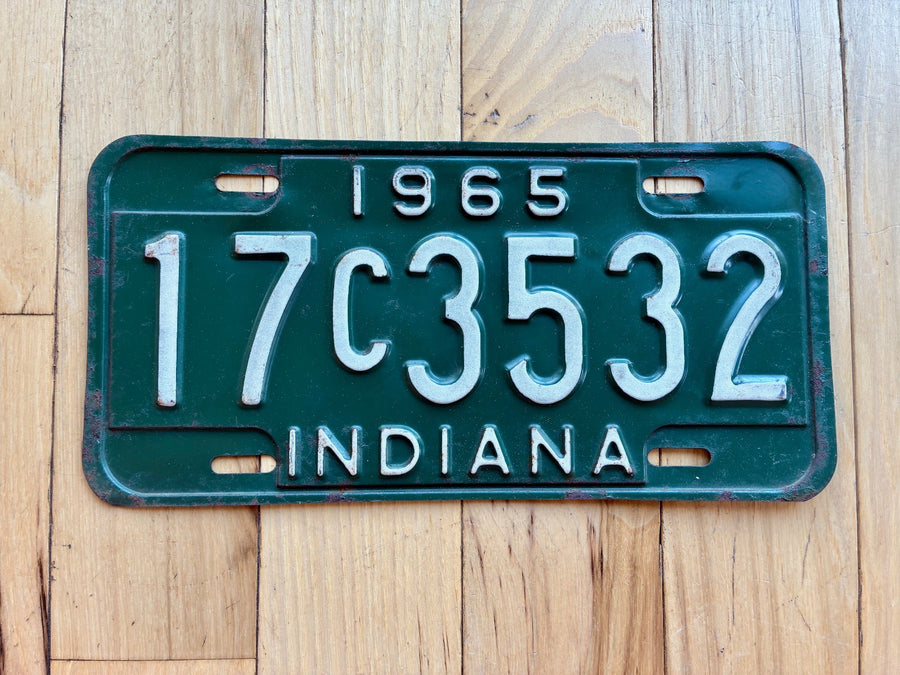 1965 Indiana License Plate
