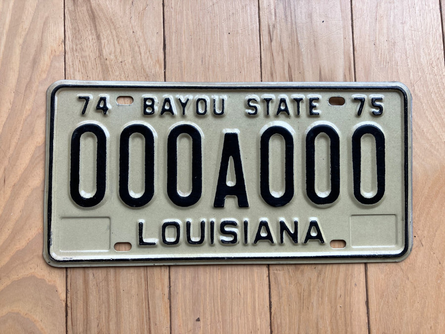 1974 1975 Louisiana Sample License Plate