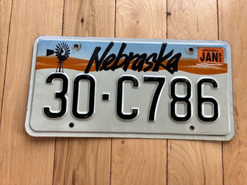 1993 Nebraska License Plate