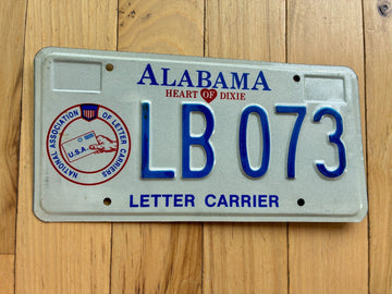 1995 Alabama Letter Carrier License Plate