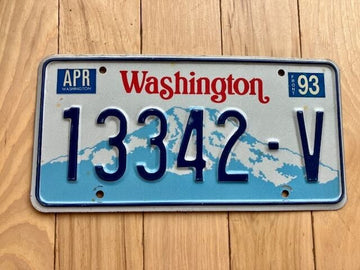 1993 Washington State Truck License Plate (Check With DOL First For YOM)