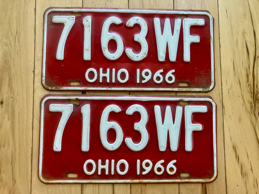 Pair of 1966 Ohio License Plates