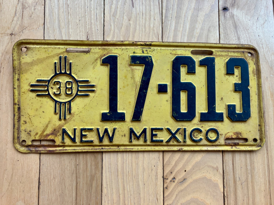 1938 New Mexico License Plate