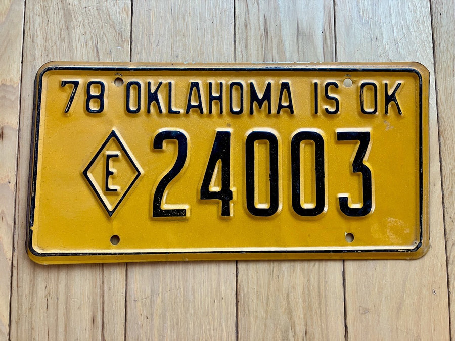 1978 Oklahoma Exempt License Plate