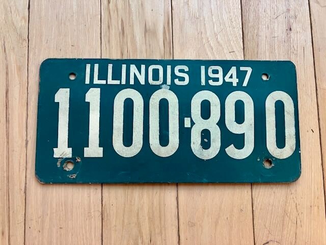 1947 Illinois Fiberboard License Plate
