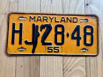 1955 Maryland License Plate