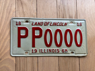 1968 Illinois Sample License Plate