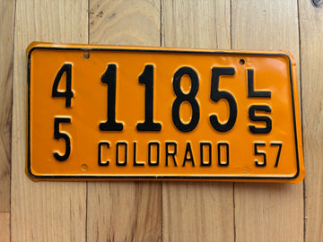 1957 Colorado License Plate