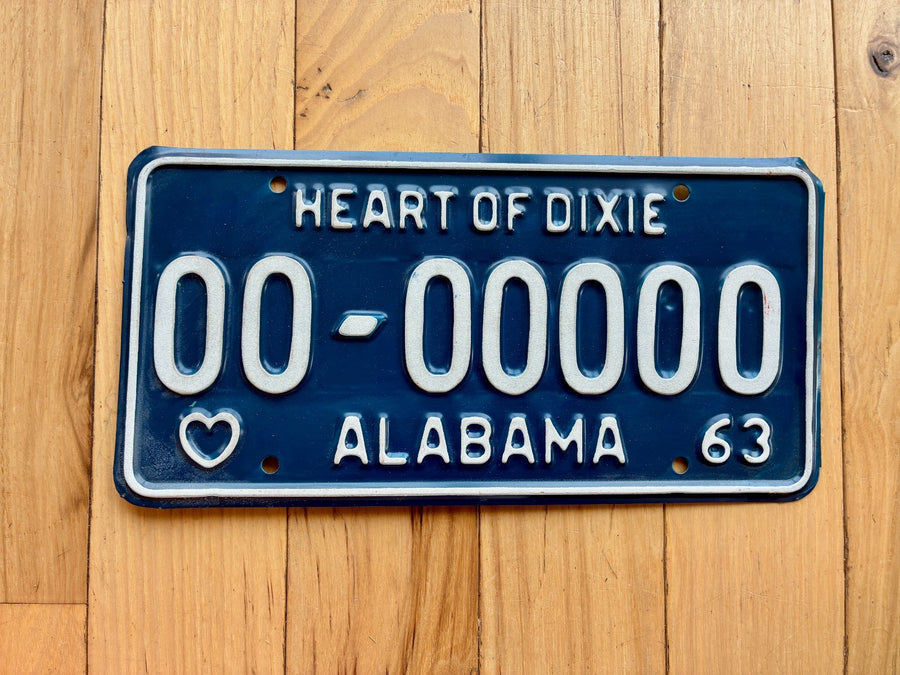 1963 Alabama Sample License Plate