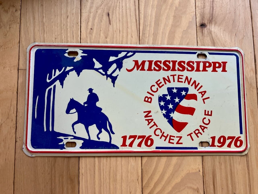 1976 Mississippi Bicentennial Booster License Plate